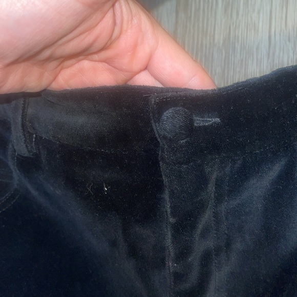 St. John Evening High Rise Black Velvet Pants straight Leg trouser 12 - Picture 9 of 9